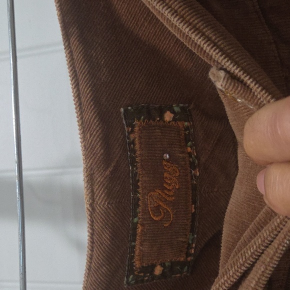 Plugg Brown Corduroy Womans Suit Cropped Jacket & Flare Pants, Size 7/Lg - Picture 9 of 10